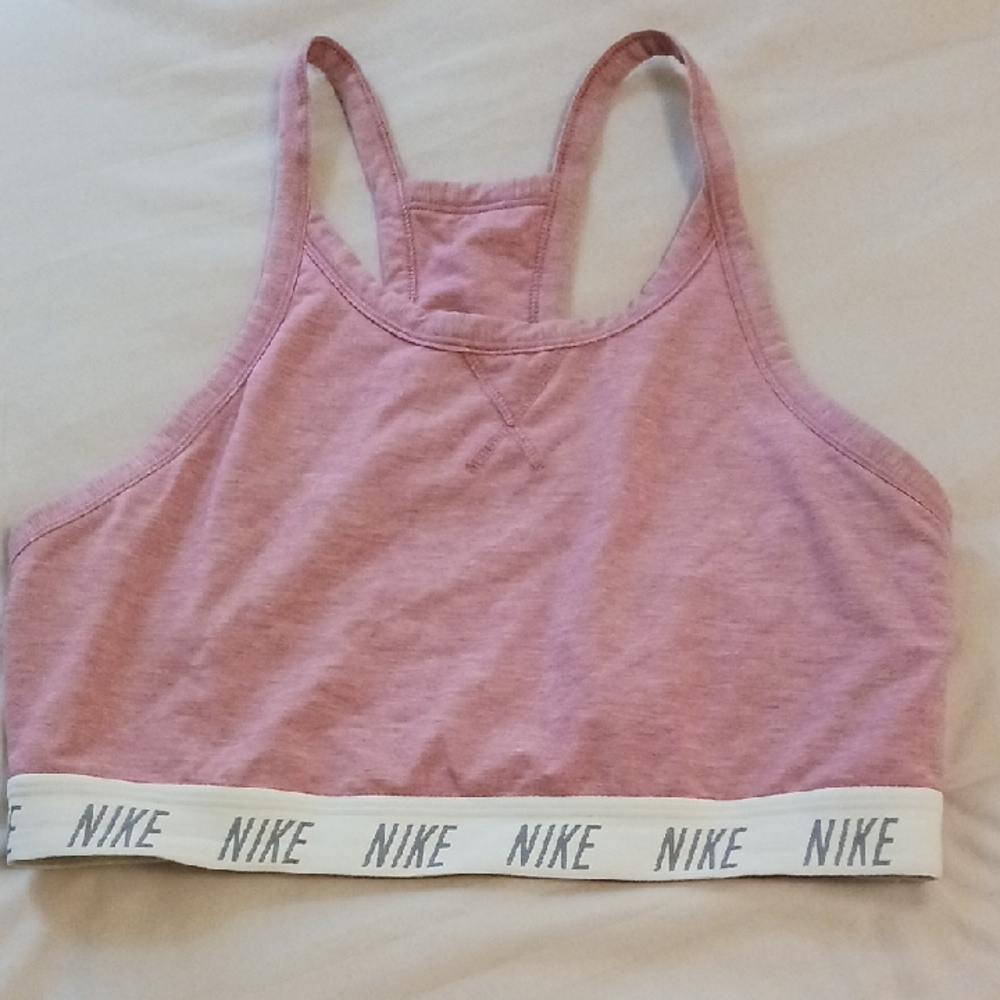Nike Mauve Sports Bra with Logo Band